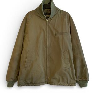 Haggar Chore Jacket Barn Coat Sherpa Fur Lined Men Lg Made In USA Green Winter